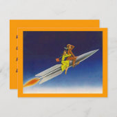 Abfahrt der Retro-Raketenschiff-Ankündigungen Ankündigung (Vorne/Hinten)