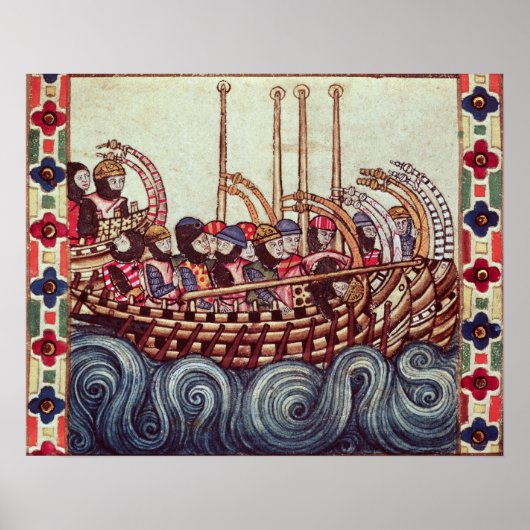 Abfahrt eines Schiffes für die Kreuzzüge, Poster (Vorne)