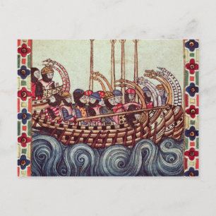 Abfahrt eines Schiffes für die Kreuzzüge, Postkarte
