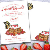 Abfahrt Farewell Brunch Strawberry Waffeln Einladung