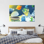 Abfahrt für die Erde Leinwanddruck (Insitu (Schlafzimmer))