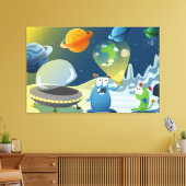 Abfahrt für die Erde Leinwanddruck (Insitu (Wohnzimmer))
