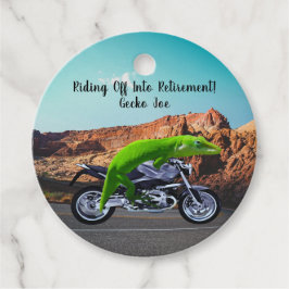 Abfahrt in den Ruhestand Custom Gecko Motorrad Geschenkanhänger