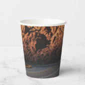 Abfahrt in den Ruhestand Custom Gecko Motorrad Pappbecher (Rückseite)