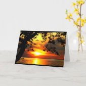 Abfahrt in den Sunset Retirement Spaß Karte (Gelbe Blume)