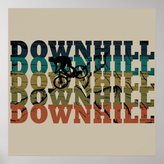 Abfahrt Mountainbike Poster (Vorne)