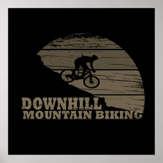 Abfahrt Mountainbike Poster (Vorne)