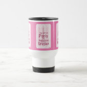 Abfahrt nach Paris oder Fresno Funny Funny Slogan Reisebecher (Mittel)