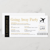 Abfahrt Party Boarding Ticket Einladung (Vorne/Hinten)