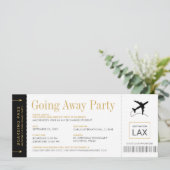 Abfahrt Party Boarding Ticket Einladung (Stehend Vorderseite)