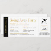 Abfahrt Party Boarding Ticket Einladung (Vorne/Hinten)