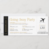 Abfahrt Party Boarding Ticket Einladung (Vorderseite)