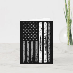Abfahrt-Ski-Team 4. Juli USA Amerikanische Flagge Karte