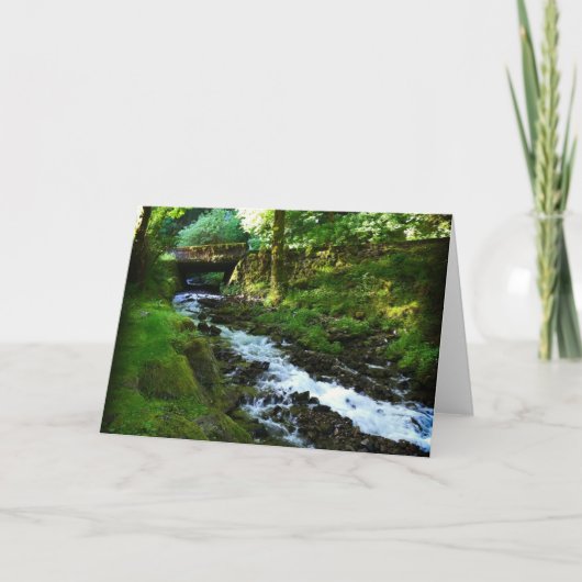 Abfahrt von Wahkeena Falls, Oregon Karte (Vorderseite)