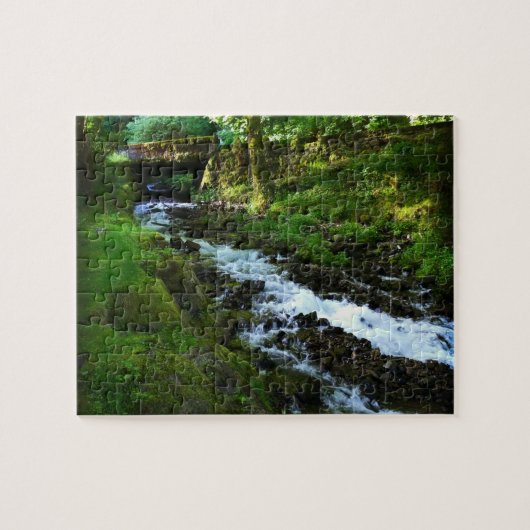 Abfahrt von Wahkeena Falls, Oregon Puzzle (Horizontal)