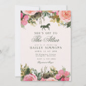 Abfahrt zum Altar Kentucky Derby Brautparty Einladung (Vorderseite)