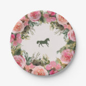 Abfahrt zum Altar Kentucky Derby Brautparty Pappteller (Vorderseite)