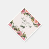 Abfahrt zum Altar Kentucky Derby Brautparty Serviette (Ecke)