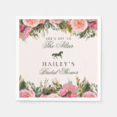 Abfahrt zum Altar Kentucky Derby Brautparty Serviette (Vorderseite)