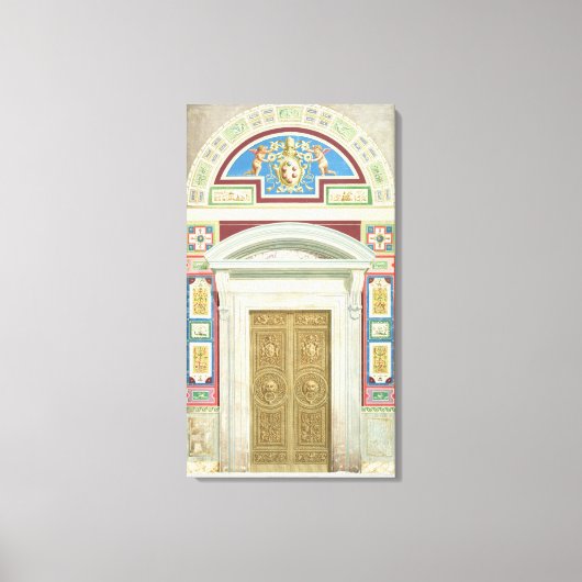 Abfahrt zur Raphael Loggia im Vatikan, von Leinwanddruck (Vorderseite)
