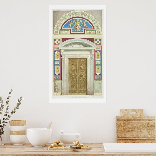 Abfahrt zur Raphael Loggia im Vatikan, von Poster (Küche)