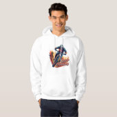 Abfahrtsgrafik und Text Hoodie (Vorne ganz)
