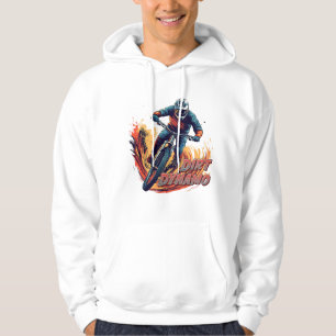 Abfahrtsgrafik und Text Hoodie