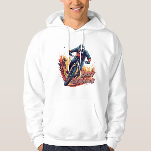 Abfahrtsgrafik und Text Hoodie (Vorderseite)