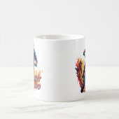 Abfahrtsgrafik und Text Kaffeetasse (Mittel)