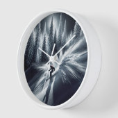 Abfahrtskier im Mondschein Uhr (Winkel)