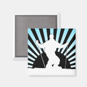 Abfahrtskier Magnet (Vorderseite/Rückseite)