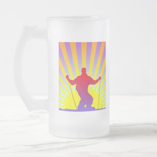 Abfahrtskier Mattglas Bierglas (Links)