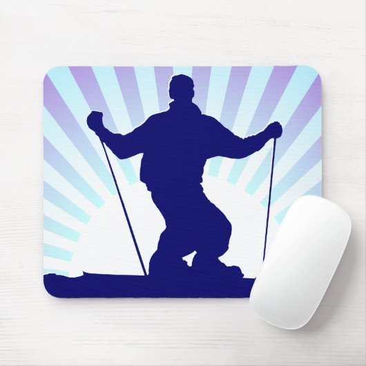 Abfahrtskier Mousepad (Mit Mouse)