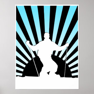 Abfahrtskier Poster