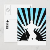 Abfahrtskier Postkarte (Vorne/Hinten)