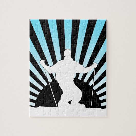 Abfahrtskier Puzzle (Vertikal)