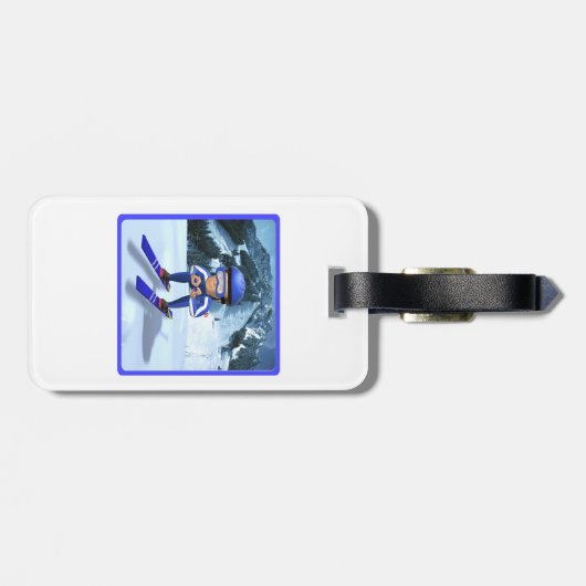 Abfahrtskilauf 2 gepäckanhänger (Rückseite horizontal)