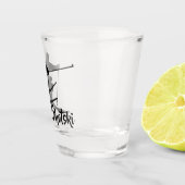 Abfahrtskilauf Ihr Text Schnapsglas (Rechts)