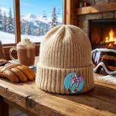 Abfahrtskilauf-Knopf Button