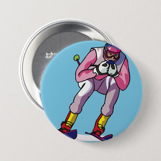 Abfahrtskilauf-Knopf Button (Vorne & Hinten)