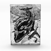 Abfahrtslinien-Illustration Acrylblock Fotoblock (Vorderseite)