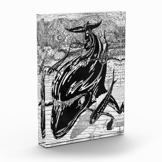Abfahrtslinien-Illustration Acrylblock Fotoblock (Links)