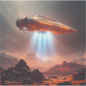 Abfahrtspunkt - Quadratisches Vinyl Aufkleber (Vorderseite)