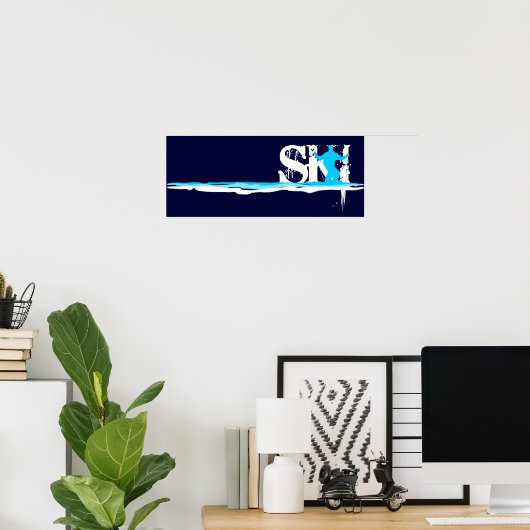 Abfahrtsski Poster (Heimbüro)