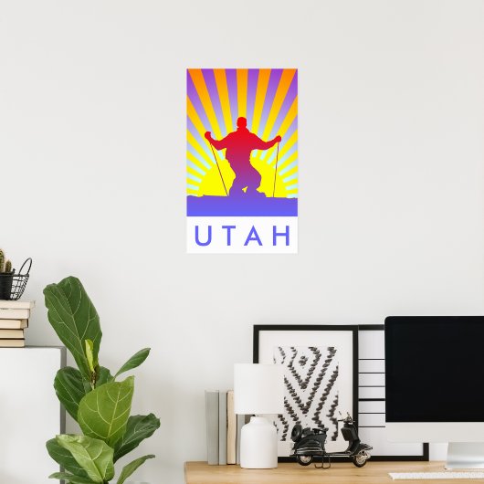 Abfahrtsski UTAH Poster (Heimbüro)