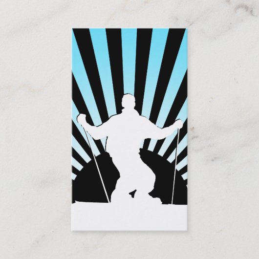 Abfahrtsski Visitenkarte (Vorderseite)