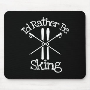 Abfahrtsskilanglauf Skistöcke Skifahrer Ski Mousepad