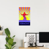 Abfahrtsvermont Poster (Heimbüro)