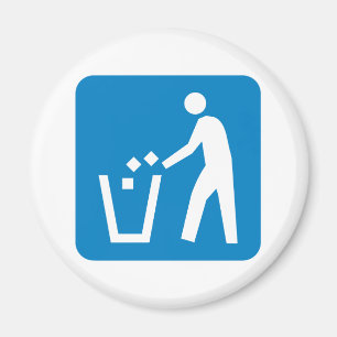 Abfall-/Abfall-/Abfall-Landstraßen-Zeichen Magnet