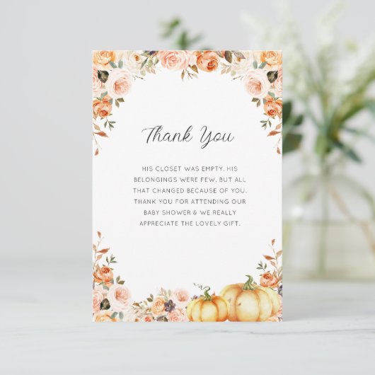 Abfall der Liebe Babydusche danke (Stehend Vorderseite)